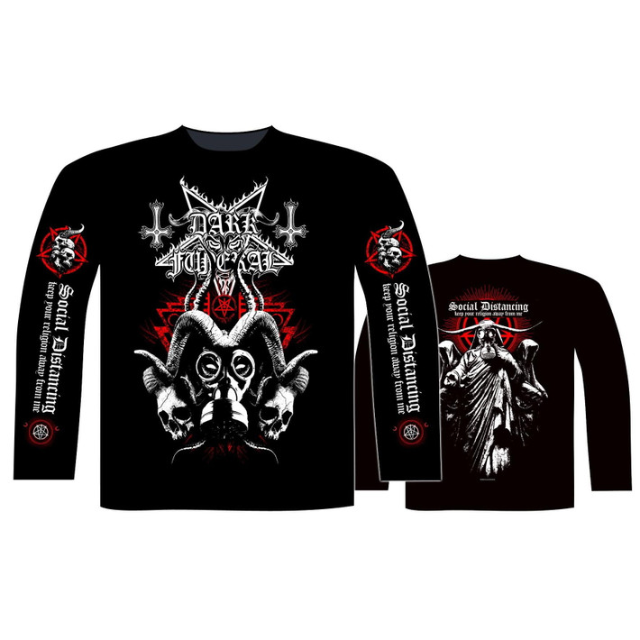 Dark Funeral 'Social Distancing' (Black) Long Sleeve Shirt