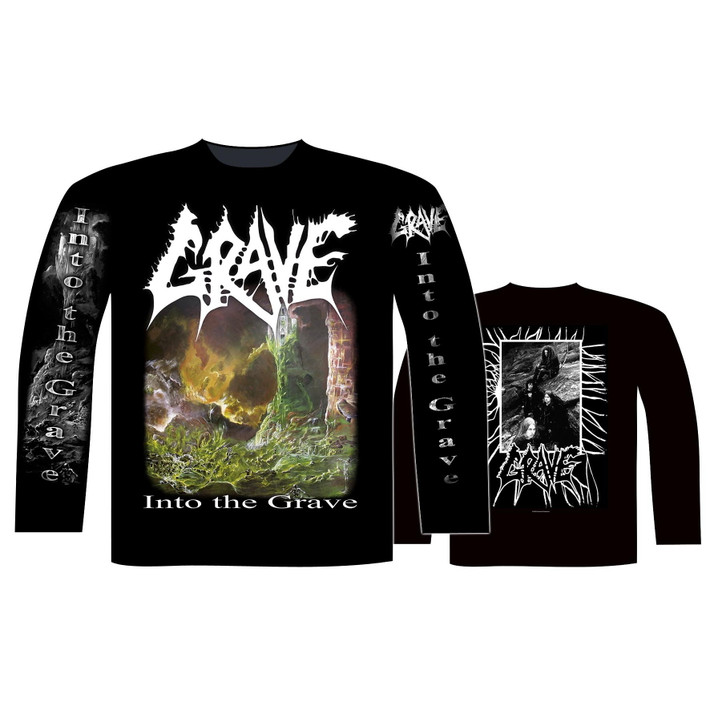 Grave 'Into The Grave' (Black) Long Sleeve Shirt