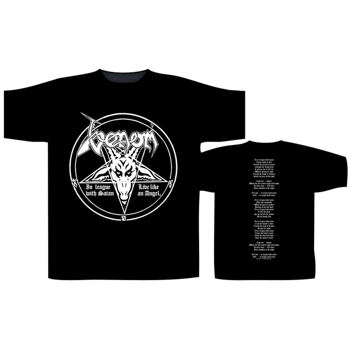 Venom 'In League With Satan v1' (Black) T-Shirt