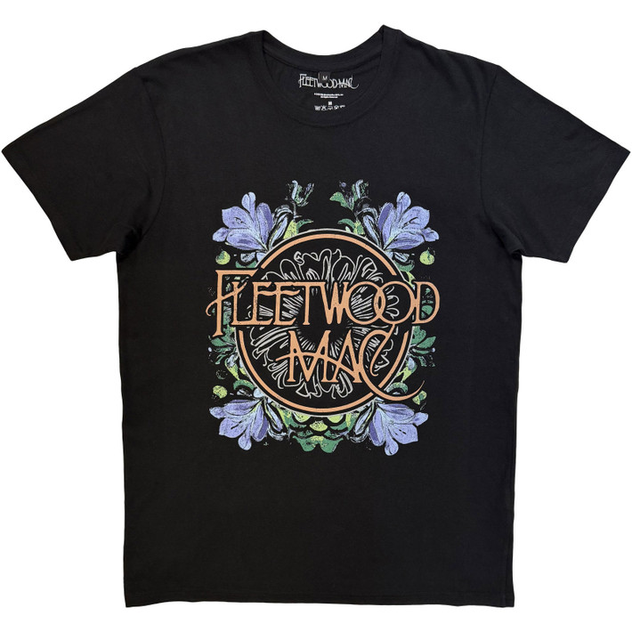 Fleetwood Mac 'Circle Floral' (Black) Premium Carbon T-Shirt