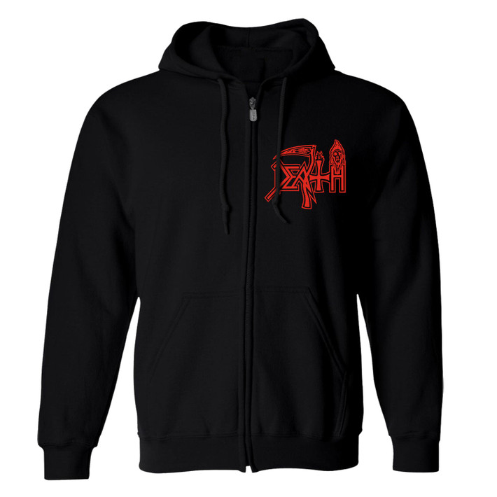 Death 'Spiritual Healing v1' (Black) Zip Up Hoodie - US Import