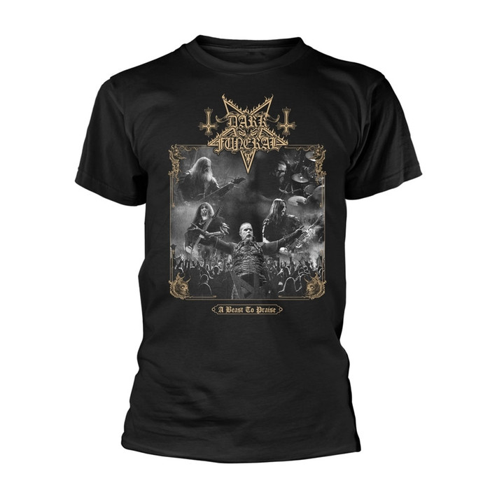 Dark Funeral 'A Beast To Praise Gold' (Black) T-Shirt Front