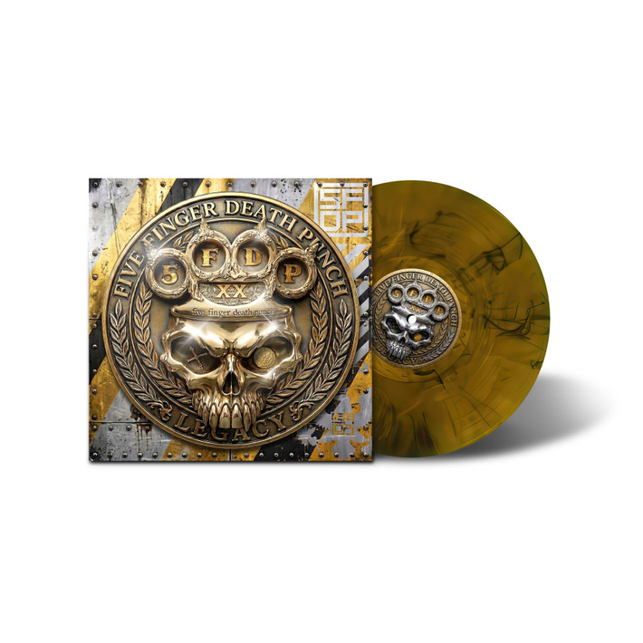 PRE-ORDER - Five Finger Death Punch 'Legacy' LP Amber Vinyl - RELEASE DATE 18th September 2026