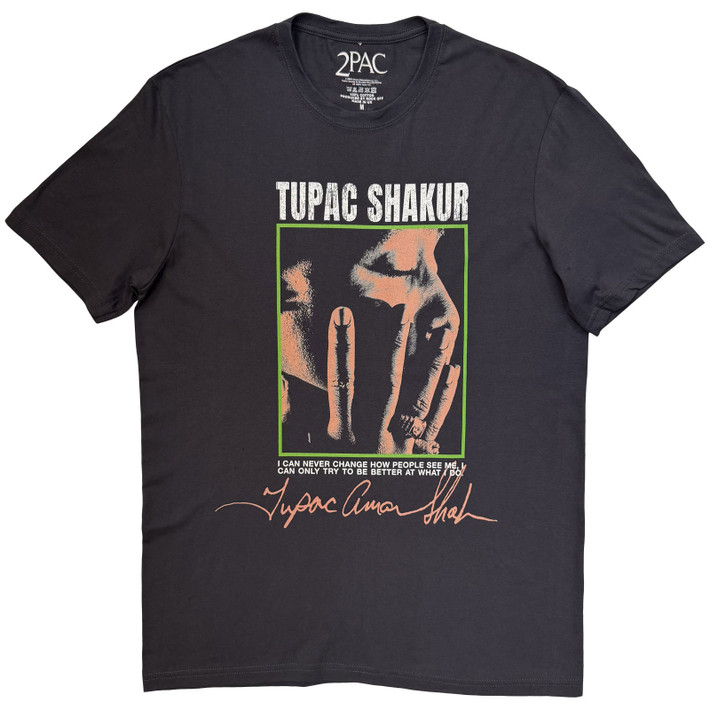 Tupac 'Photo' (Charcoal Grey) T-Shirt