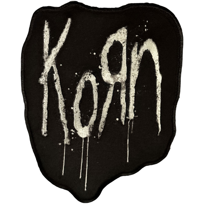 Korn 'Splatter Logo' Iron On Woven Patch