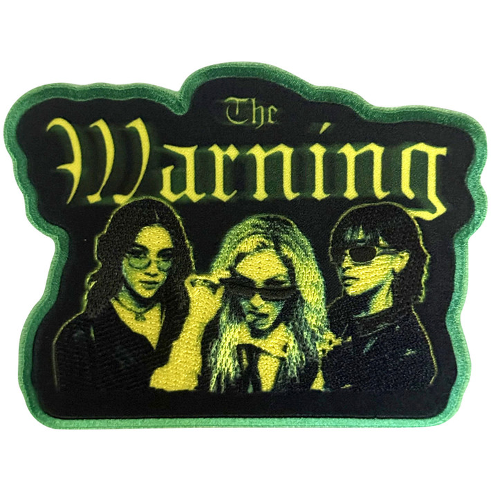 The Warning 'Yellow Girls' Iron On Woven Patch