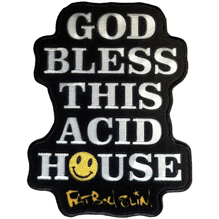 Fatboy Slim 'God Bless' Iron On Woven Patch