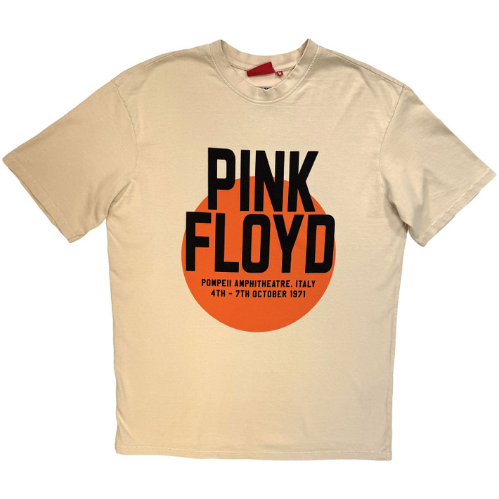 Pink Floyd 'Pompeii Circle Wash' (Sand) Unplugged T-Shirt