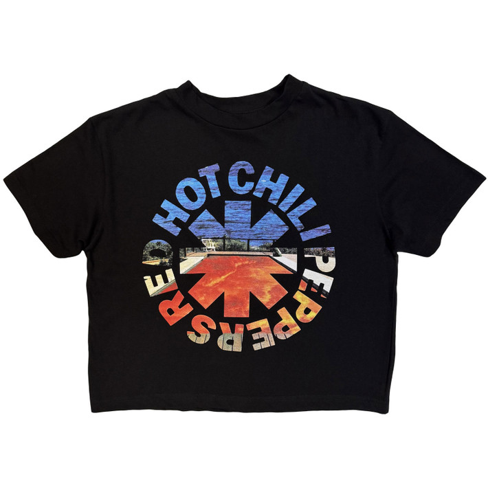 Red Hot Chili Peppers 'Californication Asterisk' (Black) Womens Fitted Crop Top