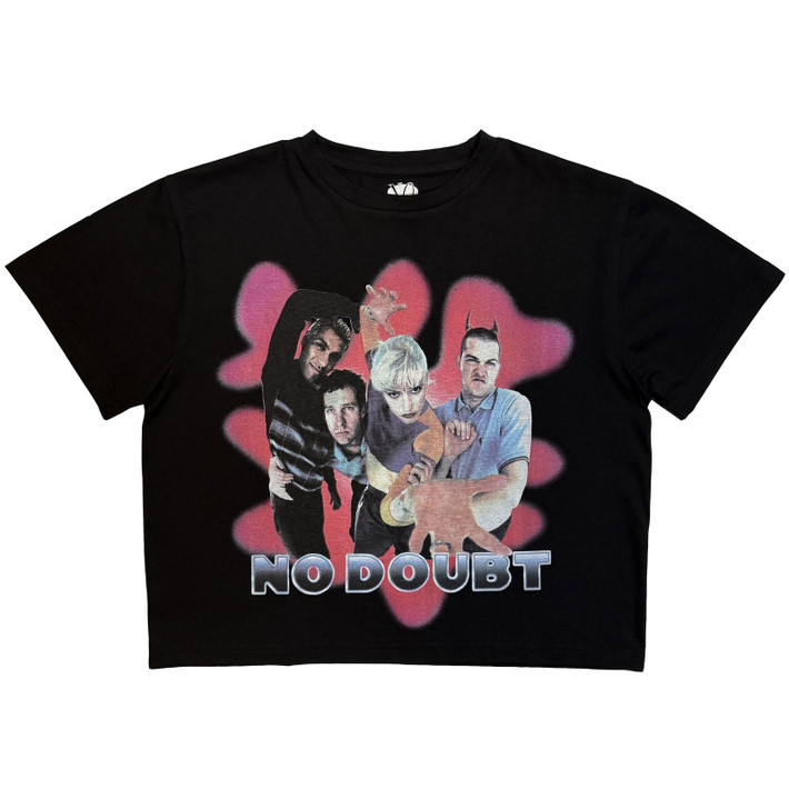 No Doubt 'Horns' (Black) Womens Fitted Crop Top