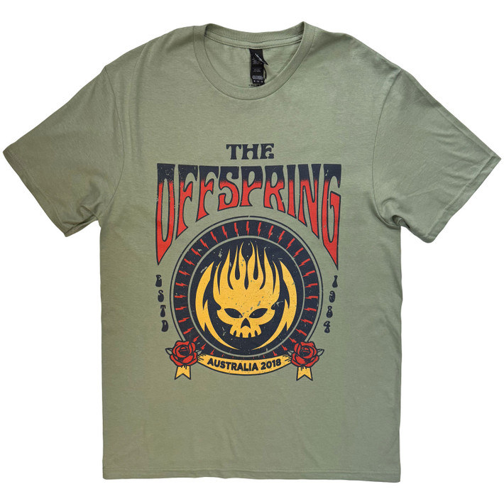 The Offspring 'Australia 2018' (Green) T-Shirt
