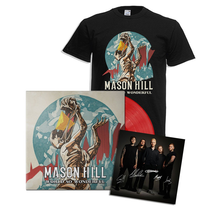 Mason Hill 'World So Wonderful' Red Vinyl & (Black) T-Shirt Bundle with SIGNED CARD