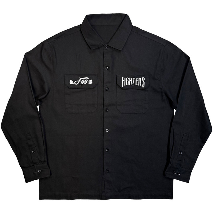 Foo Fighters 'Text Logo' (Black) Casual Shirt