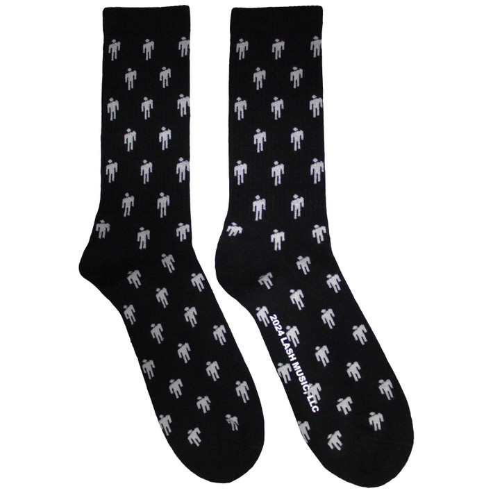 Billie Eilish 'Blohsh Pattern' (Black) Socks (One Size = )