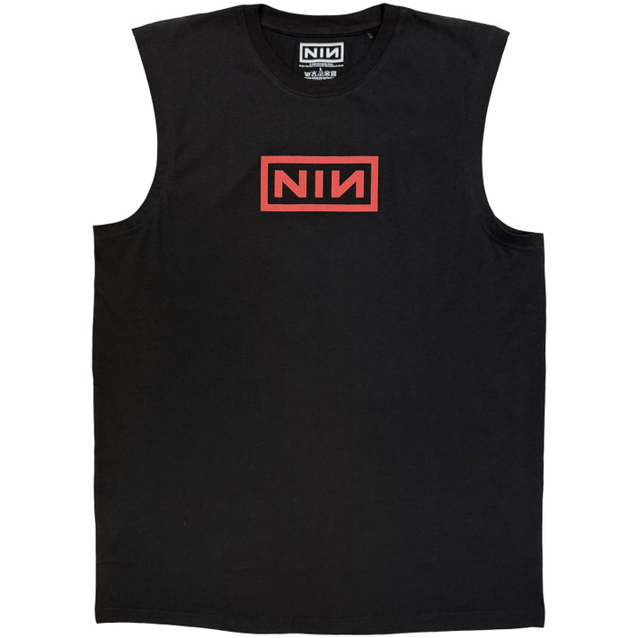 Nine Inch Nails 'Red Logos' (Black) Vest T-Shirt