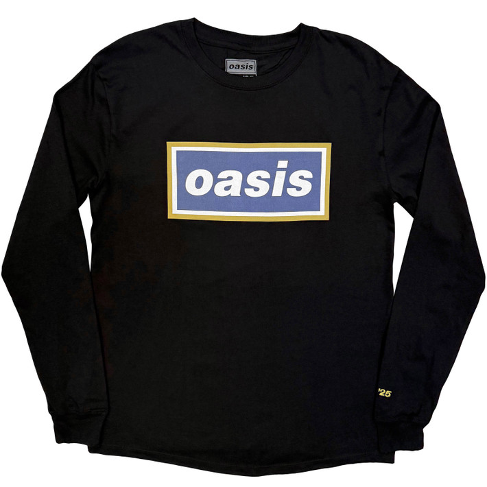 Oasis 'Navy Gold Logo' (Black) Ex-Tour Long Sleeve Shirt