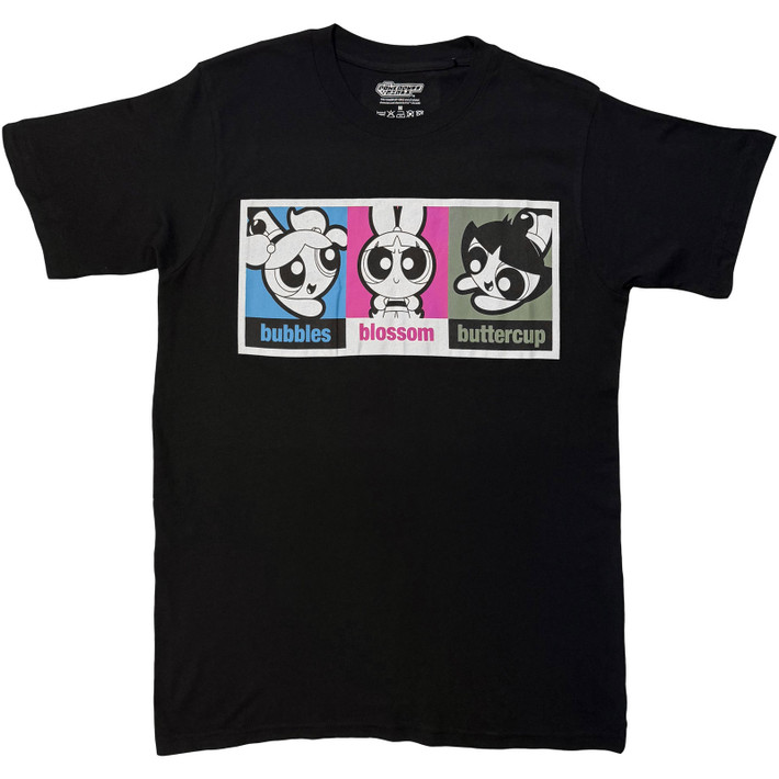 The Powerpuff Girls 'Grid' (Black) T-Shirt