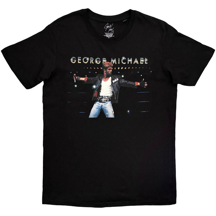 George Michael 'George Michael On Stage' (Black) T-Shirt