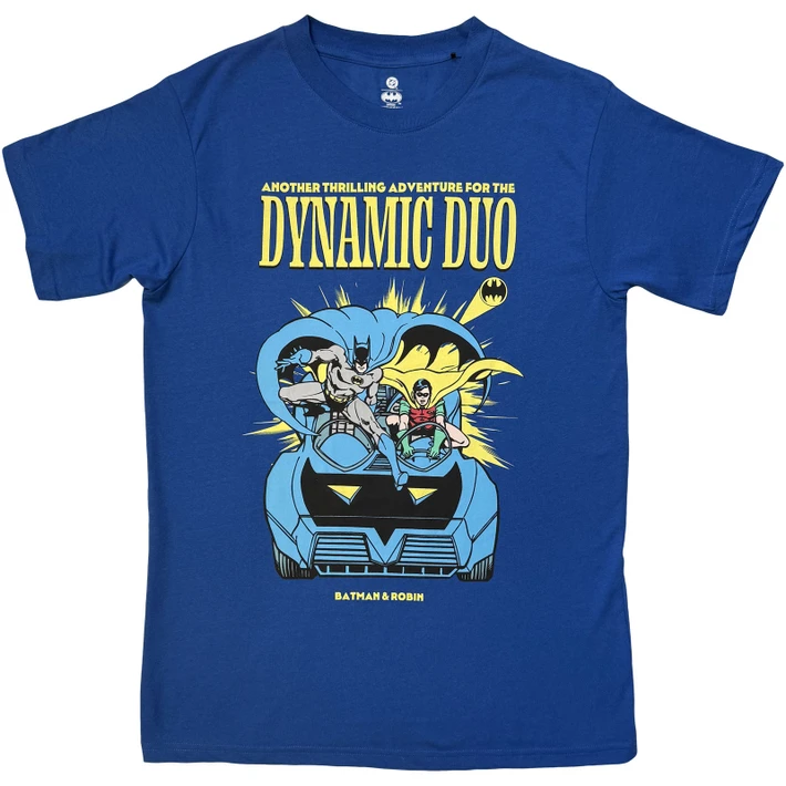 Batman 'Batman Batman & Robin Dynamic Duo' (Blue) T-Shirt