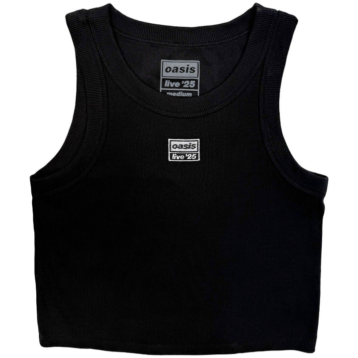 Oasis 'Live '25 Embroidered' (Black) Ex-Tour Vest T-Shirt
