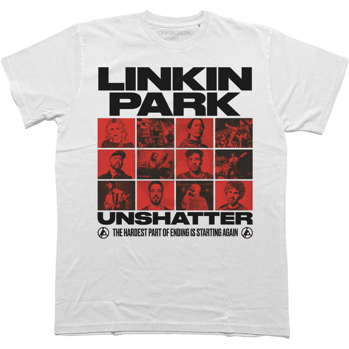 Linkin Park 'Unshatter Box Photos' (White) T-Shirt