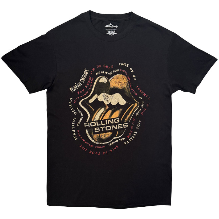 The Rolling Stones 'Foreign Tongues v1' (Black) T-Shirt