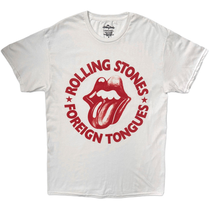 The Rolling Stones 'Foreign Tongues Circle' (White) T-Shirt