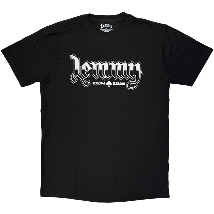 Motorhead 'Lenny Logo Mono' (Black) T-Shirt