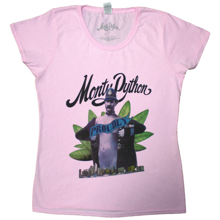 Monty Python 'Proudly' (Pink) Womens Fitted T-Shirt