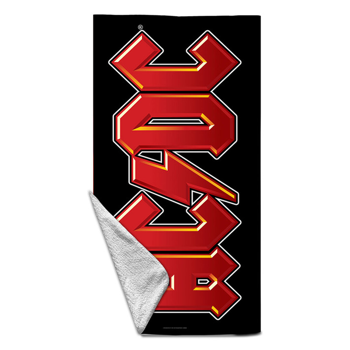 AC/DC 'Logo Black' Beach Towel