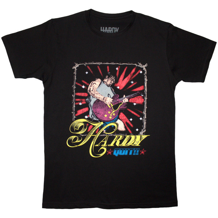 Hardy 'Quit!! Guitar' (Black) T-Shirt
