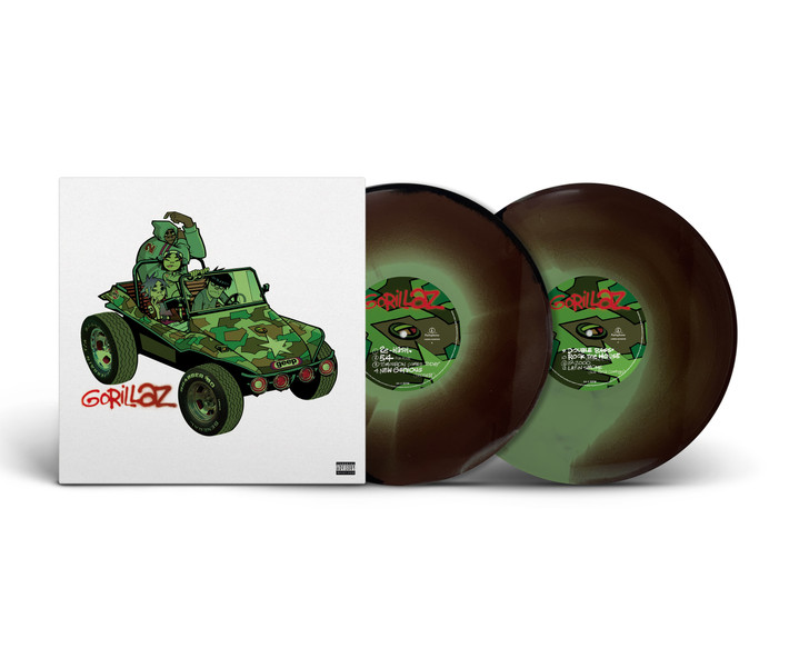 PRE-ORDER - Gorillaz 'Gorillaz' 2LP Camouflage Green Brown Black Vinyl - RELEASE DATE 4th December 2026