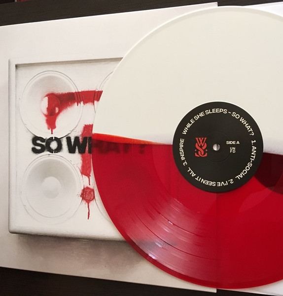 While She Sleeps 'So What?' 2LP Red White Split Colour Vinyl