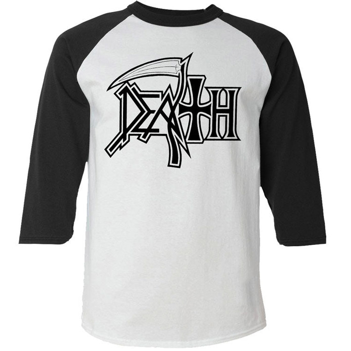 Death 'New Logo' (White / Black) Baseball Jersey - US Import