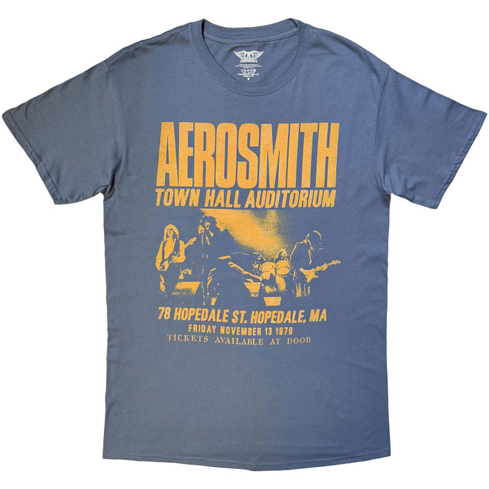 Aerosmith 'Town Hall' (Blue) T-Shirt
