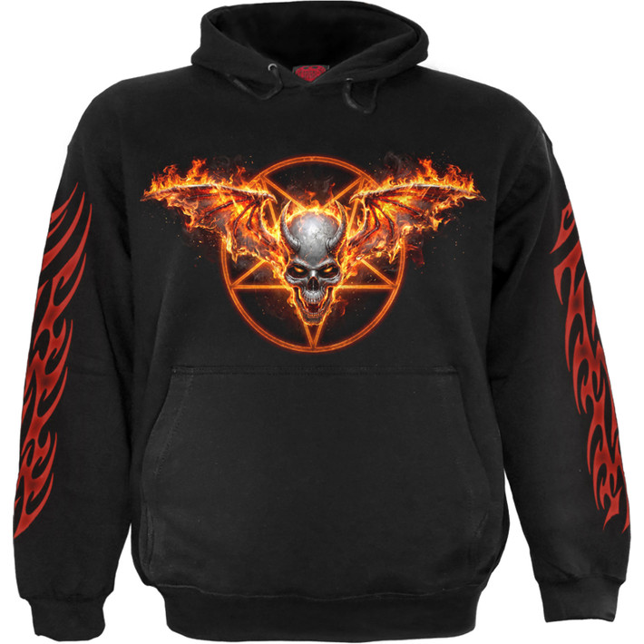 Spiral 'Skeletal Worship' (Black) Pull Over Hoodie