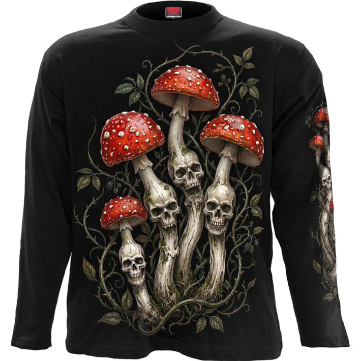 Spiral 'Shrooms' (Black) Long Sleeve Shirt