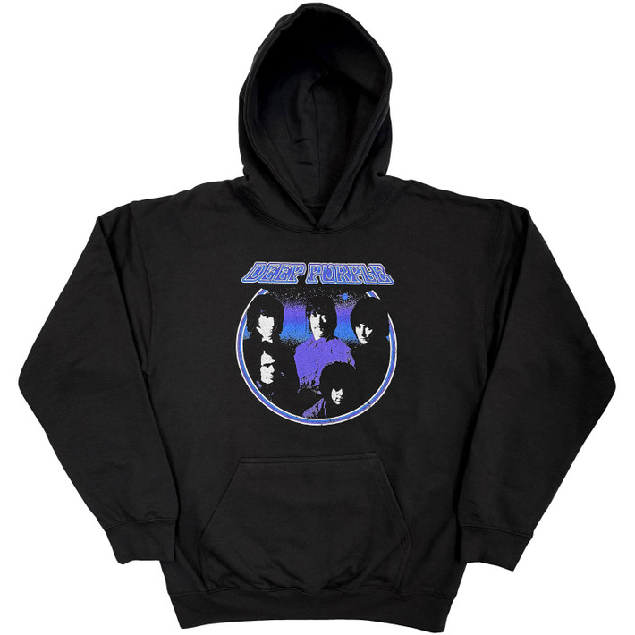 Deep Purple 'Band Circle Photo' (Black) Pull Over Hoodie