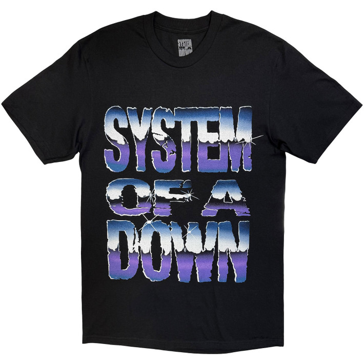 System of a Down 'Metallic Logo Tour '26' (Black) T-Shirt