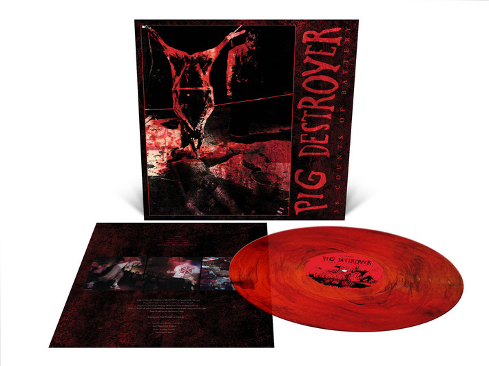 Pig Destroyer '38 Counts of Battery' LP Red Black Smoke Vinyl