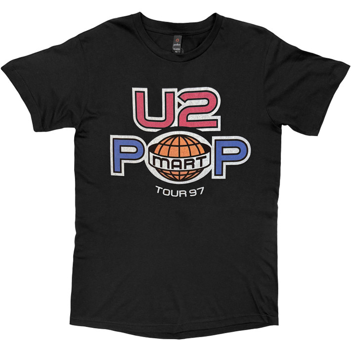 U2 'PopMart European Tour '97' (Black) T-Shirt