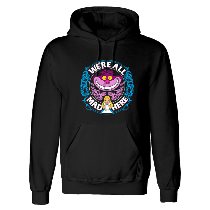 Alice In Wonderland 'All Mad Alice' (Black) Pull Over Hoodie