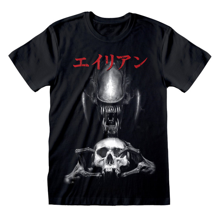 Alien 'Japanese Text' (Black) T-Shirt