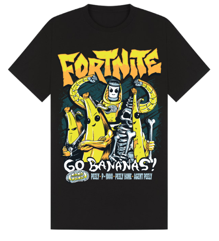 Fortnite 'Go Bananas' (Black) T-Shirt