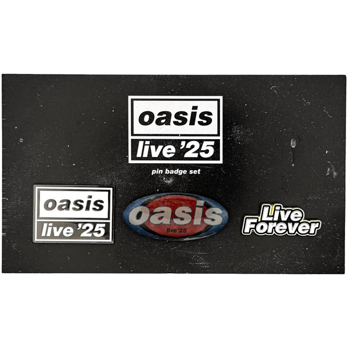 Oasis 'Live '25 Logo's' Ex-Tour Pin Badge Set