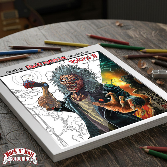 THIRD VOLUME OF THE OFFICIAL IRON MAIDEN COLOURING BOOK AVAILABLE NOW  FROM ROCK N’ ROLL COLOURING 