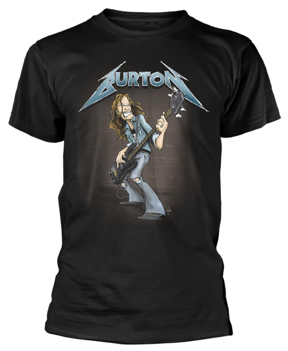 Metallica 'Cliff Burton Squindo Stack' (Black) T-Shirt