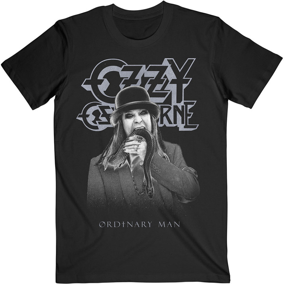 Ozzy Osbourne Ordinary Man Logo T-Shirt - Official Men's Black Tee, Size M, 100% Cotton