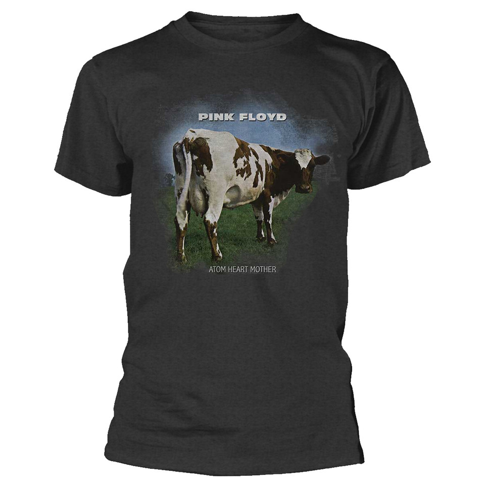 Rock Off Pink Floyd Atom Heart Mother Fade T-Shirt Uomo - Grigio Antracite - Licenza Ufficiale