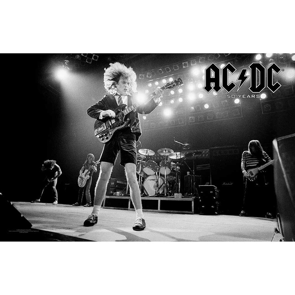 AC/DC '50 Years' Textile Poster | Eyesore Merch